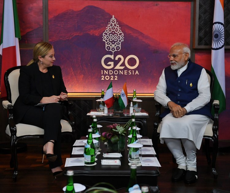 प्रधानमंत्री नरेन्द्र मोदी ने बाली में इटली की प्रधानमंत्री जॉर्जिया मेलोनी से मुलाकात की