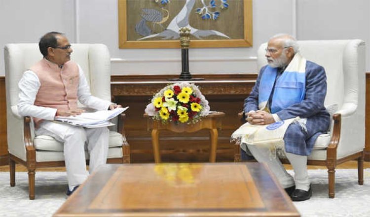 शिवराज सिंह चौहान ने की प्रधानमंत्री नरेन्द्र मोदी से मुलाकात