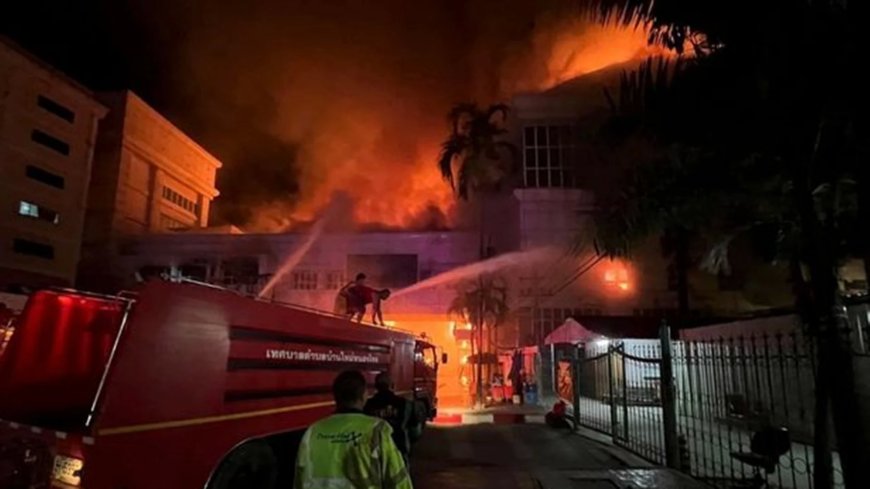 कंबोडिया के होटल में लगी भीषण आग