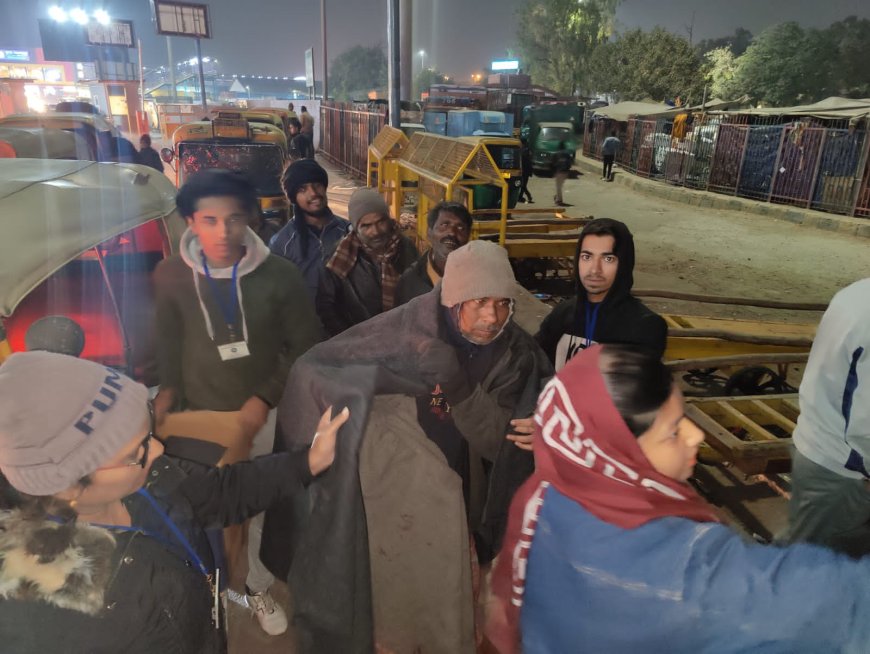पुरानी दिल्ली में बेघरों के बीच कंबल बांटने का दो दिवसीय प्रोग्राम संपन्न