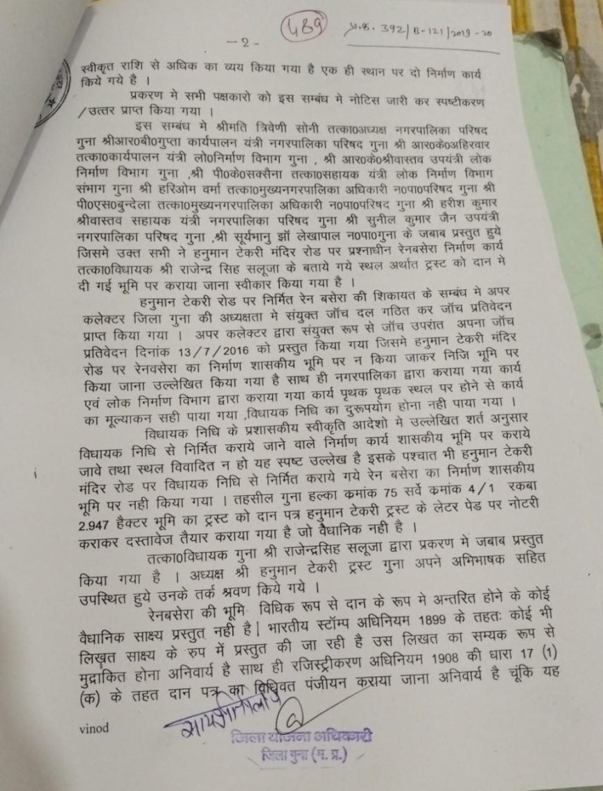 गुना शहर के प्रसिद्ध टेकरी सरकार मंदिर ट्रस्ट का विवाद 2019 के बाद एक बार फिर गहराया!