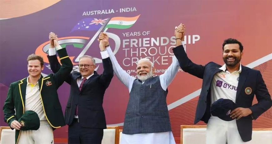 क्रिकेट के बीच कूटनीति: मोटेरा पहुंचे प्रधानमंत्री नरेंद्र मोदी और ऑस्ट्रेलियाई प्रधानमंत्री एंथोनी अल्बानीज