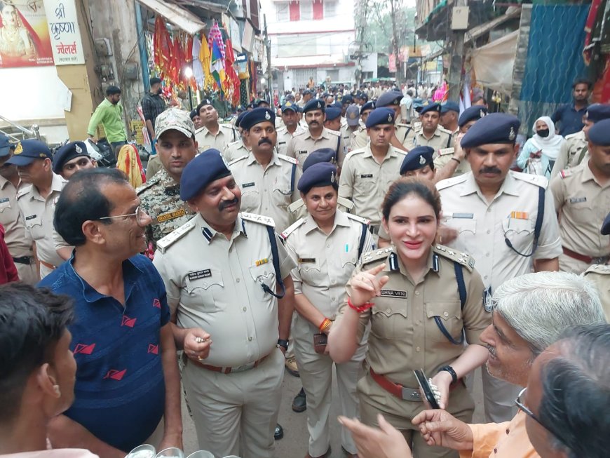 गुना पुलिस द्वारा जिले के समस्त थाना क्षेत्रों किया पैदल मार्च 