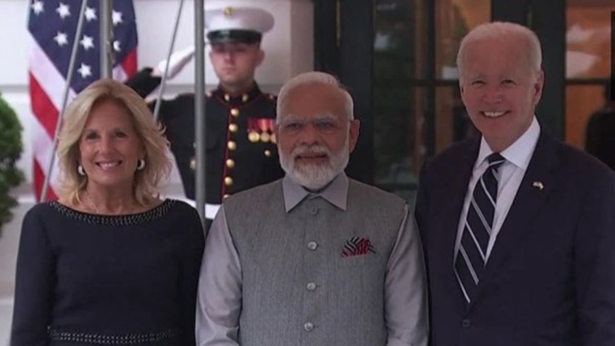 अमेरिका : बाइडन दंपति ने प्रधानमंत्री नरेन्द्र मोदी के लिए व्हाइट हाउस में निजी रात्रिभोज की मेजबानी की