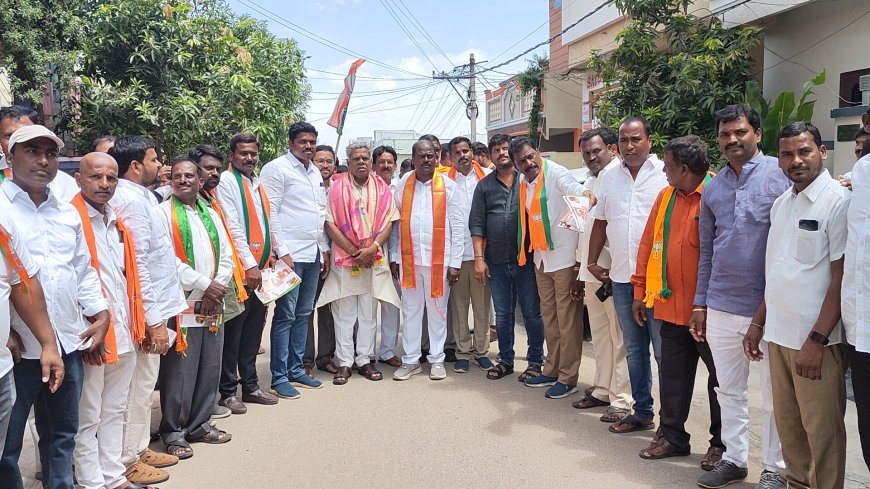 If electricity, bus taxes are to be reduced, BRS should shut down : Andhela Sr BJP leader Sudhakar Sharma participated in Andhela Padayatra 