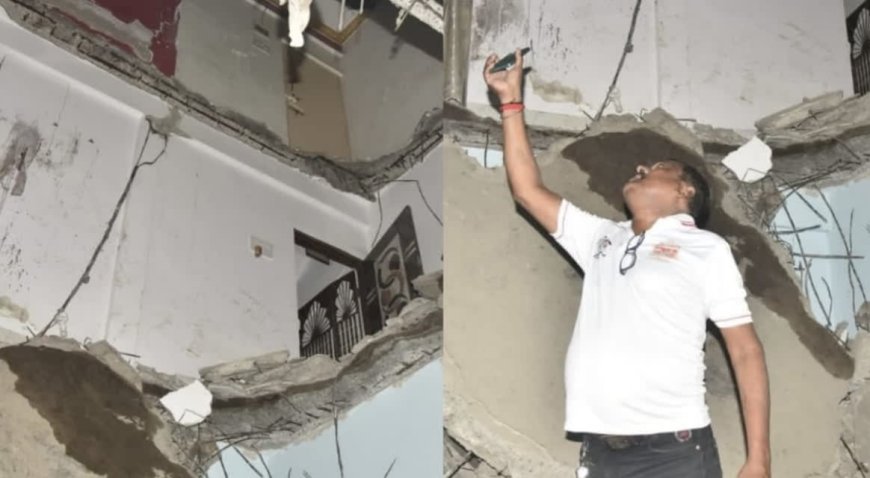 नवी मुंबई में एक इमारत का स्लैब गिरा मलबे में दबने से दो की मौत