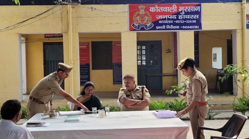कोतवाली मुरसान में जनसमस्याओं के निस्तारण करने हेतु संबंधित अधिकारियों को दिए निर्देश