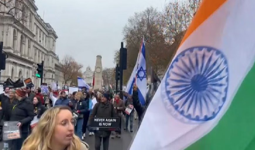 लंदन की सड़कों पर यहूदी विरोधी भावना के खिलाफ मार्च, भारतीय प्रवासियों ने लिया हिस्सा