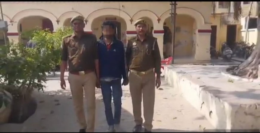 थाना हसायन पुलिस द्वारा एक अभियुक्त को चैकिंग के दौरान अवैध असलाह सहित दबोचा