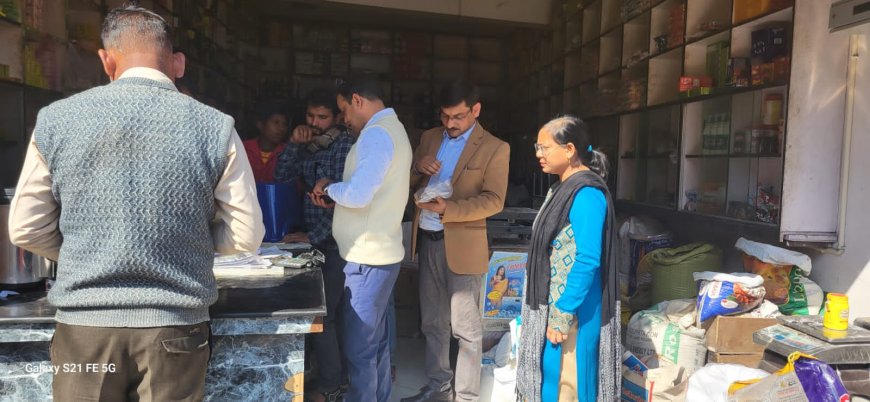 शाहाबाद में खाद्य सुरक्षा अधिकारी ने छापा मार कर की कार्यवाही