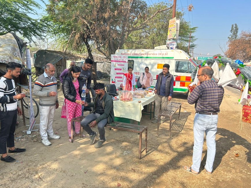शिवरात्रि के पावन पर्व पर स्वास्थ्य विभाग का सराहनीय क़दम, अलीगढ़ खैर स्वास्थ्य विभाग की तरफ से सड़कों पर लगाया गया कैंप