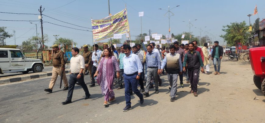 शाहाबाद में मतदाता जागरूकता रैली निकाली गई
