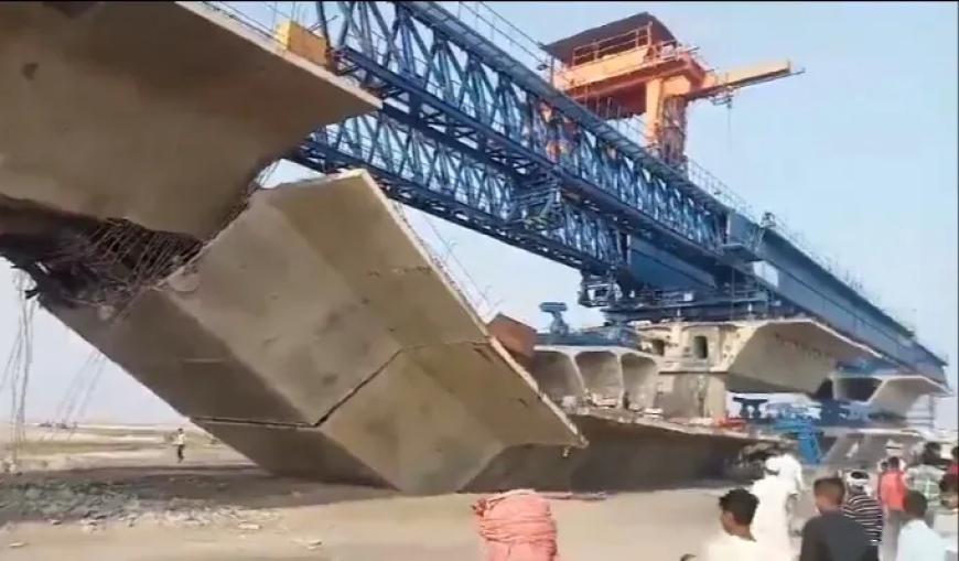 सुपौल में कोसी नदी पर बने रहे पुल का गार्डर गिरा, कई मजदूर दबे