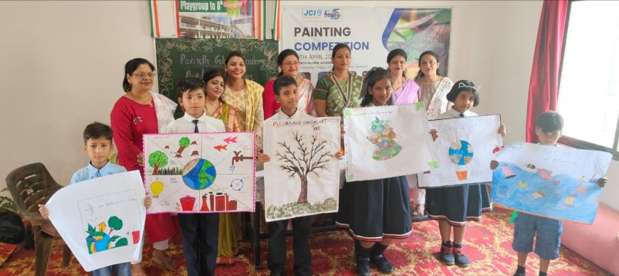 जे सी आई जौनपुर चेतना द्वारा पेंटिंग मेकिंग कंपटीशन आयोजित
