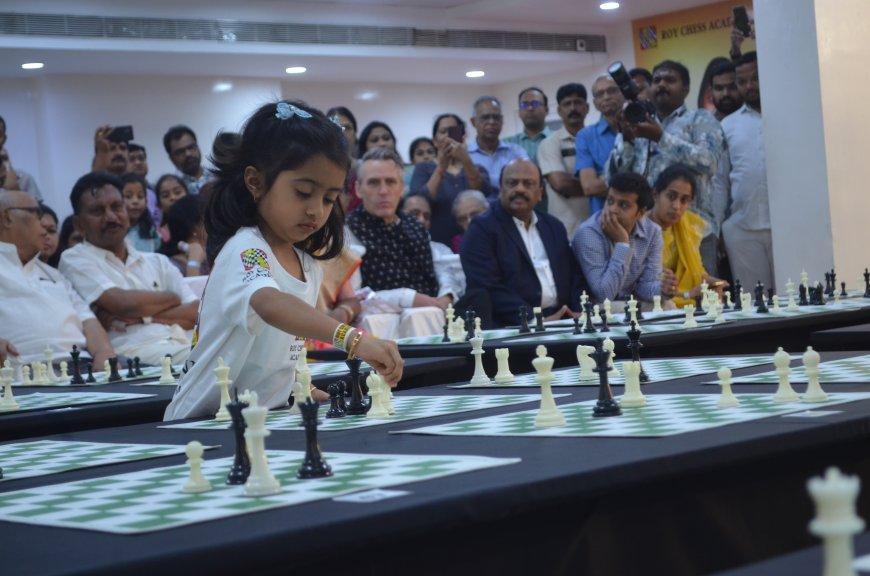 5-year-old chess prodigy Ishani Chakkilam solved (104) checkmate-in-one-move puzzles in just (9.23) minutes