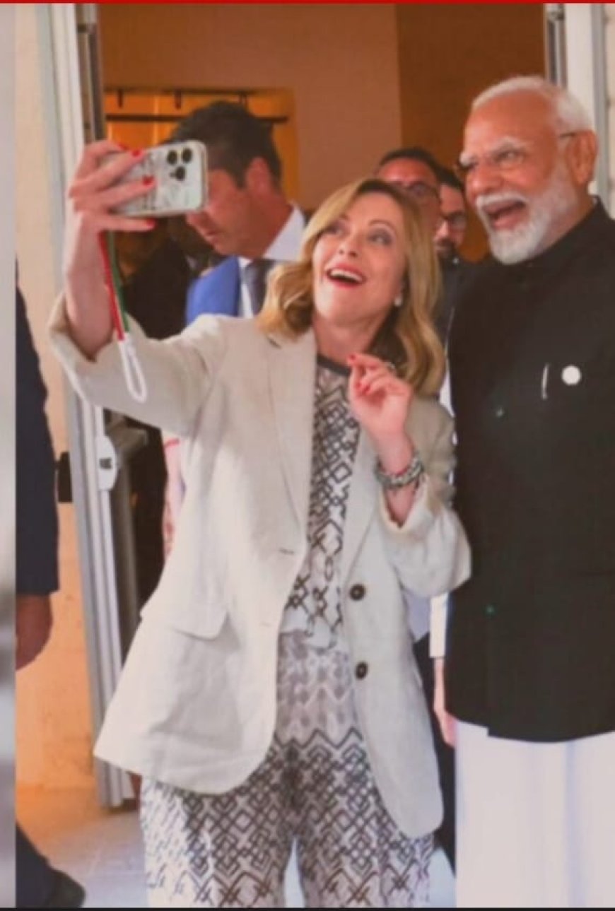 पीएम मोदी और पीएम मेलोनी की ‘मेलोनी’, खिलखिलाते हुए ली सेल्फी