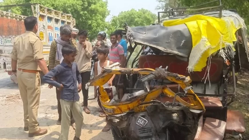 बहराइच में भीषण हादसा: बस ने ऑटो में मारी टक्कर, एक ही परिवार के पांच लोगों की मौत... 16 गंभीर रूप से घायल