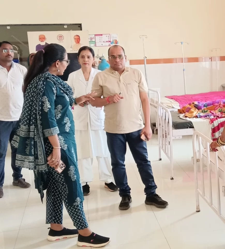 अनुविभागीय अधिकारी आरोन द्वारा आंगनबाड़ी केन्‍द्र एवं आरोन चिकित्‍सालय का किया औचक निरीक्षण