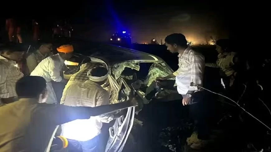 शाहजहांपुर में बड़ा सड़क हादसा: कार-बाइक की टक्कर से चार दोस्तों समेत छह की मौत