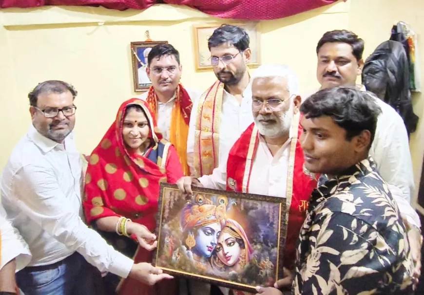 जलशक्ति मंत्री स्वतंत्र देव का गोवर्धन चेयरमैन ने किया स्वागत
