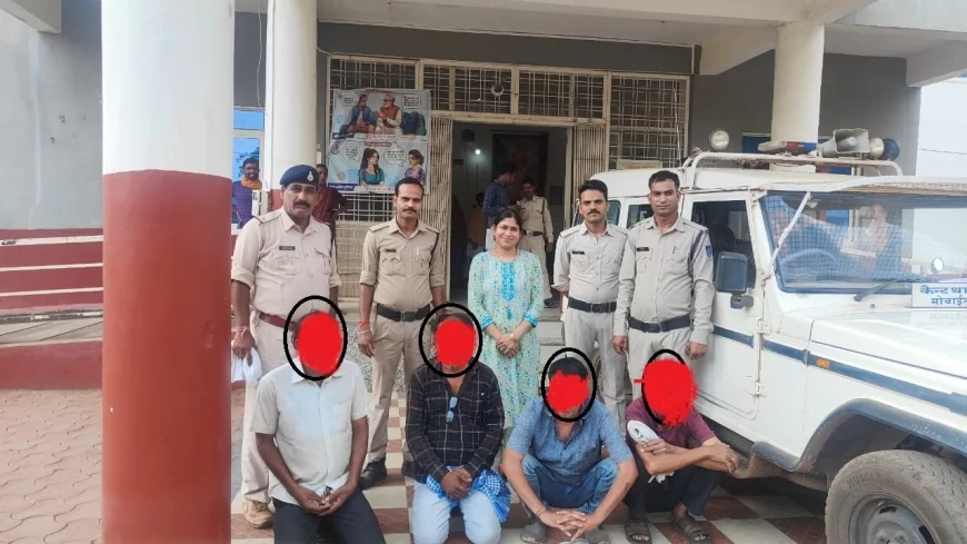 नानाखेडी मंडी में किसान की फसल का कम बजन तौलकर धोखाधडी के प्रकरण में धोखाधडी के चारों आरोपी गिरफ्तार