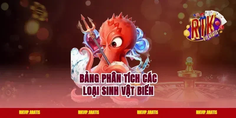 Bảng phân tích các loại sinh vật biển