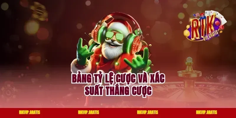 Bảng tỷ lệ cược và xác suất thắng cược